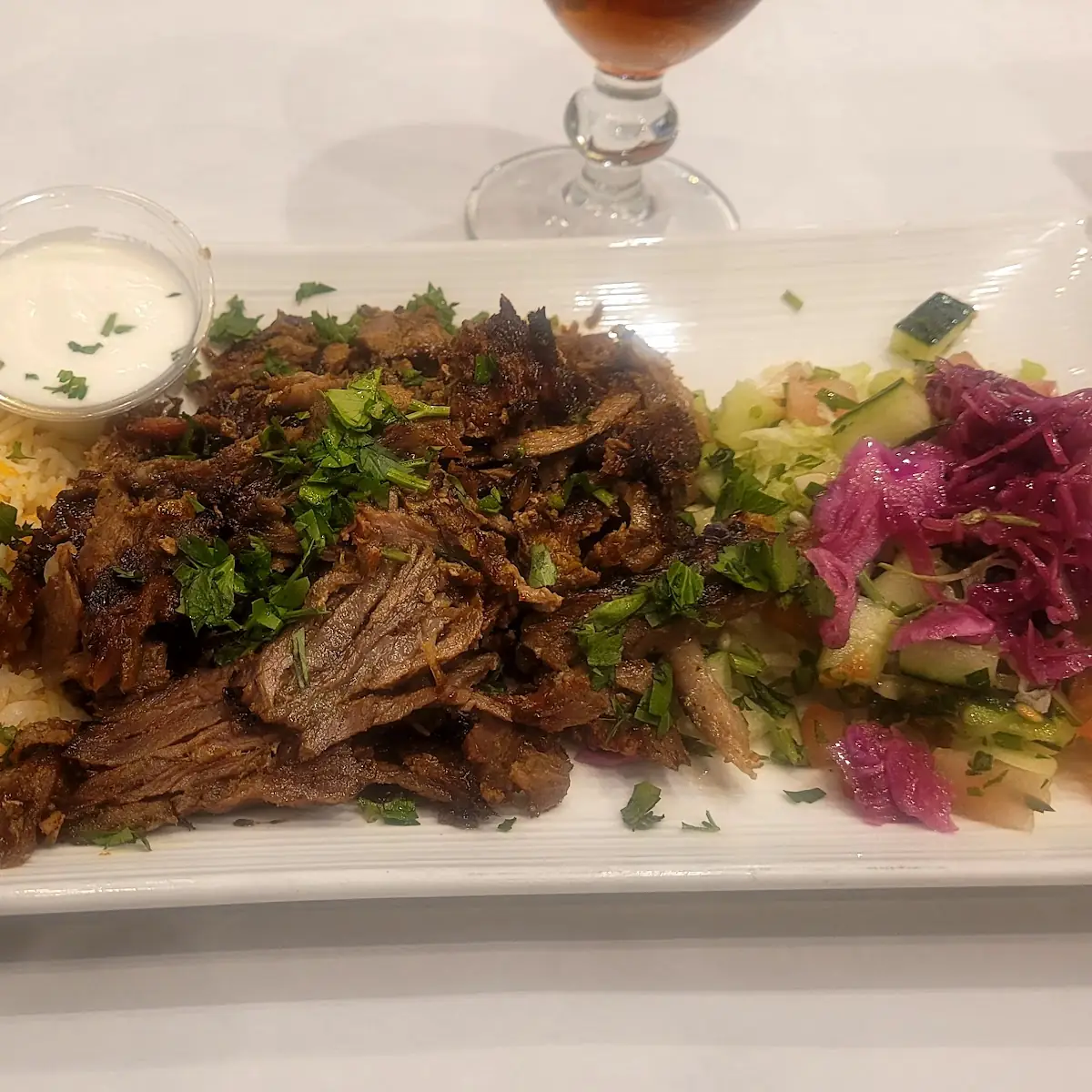 Lamb and Beef Shawarma Platter