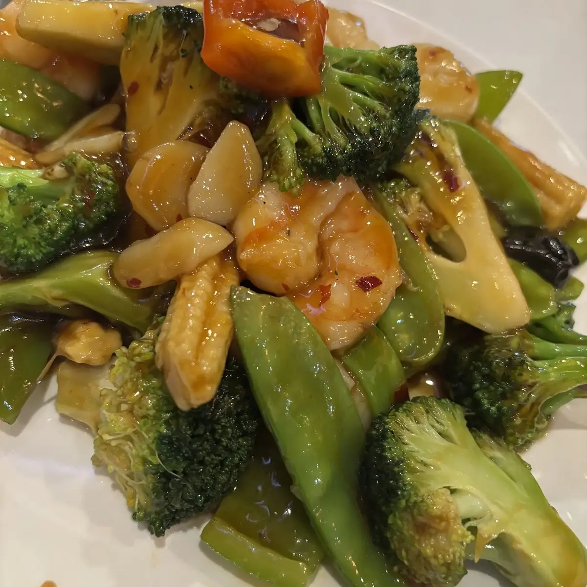 Triple Delight with Crispy Tofu