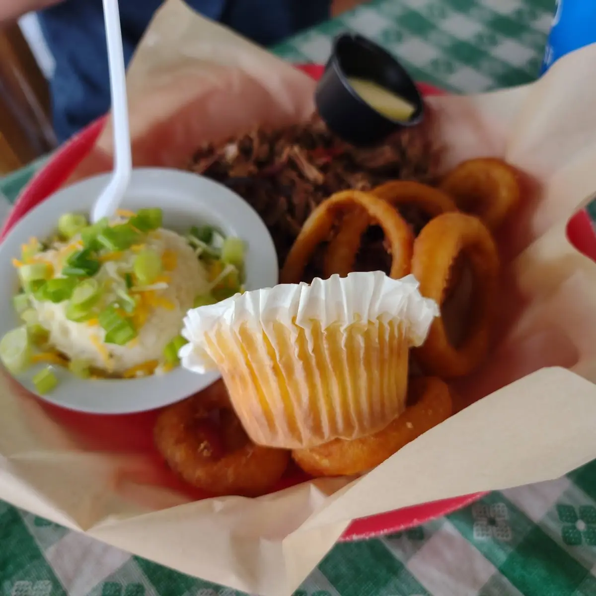 Brisket with Onions and Mashed Potatoes