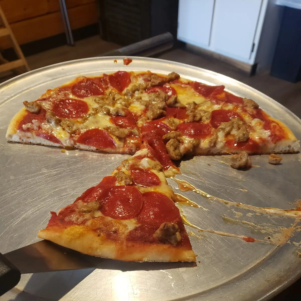 Sausage and Pepperoni Pizza