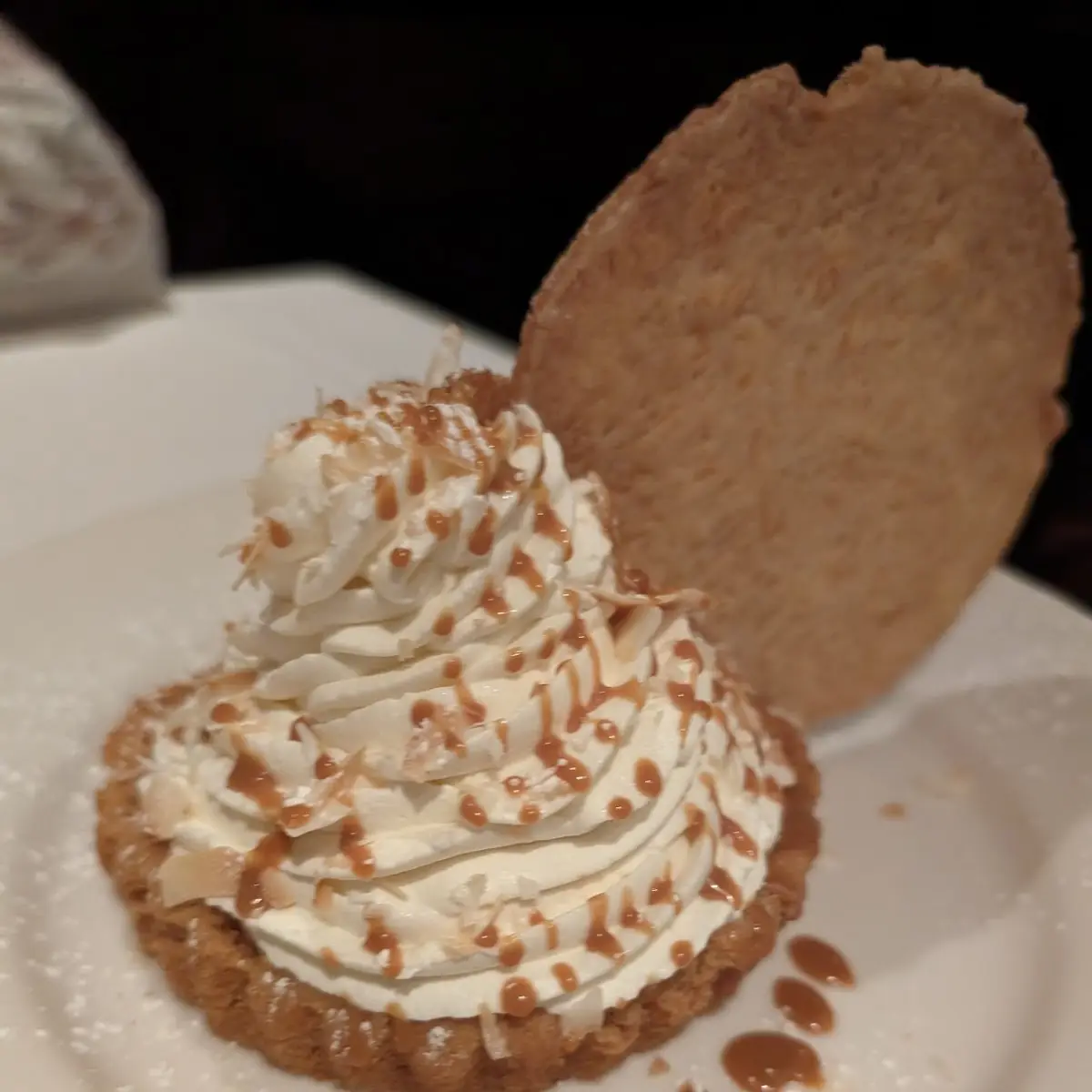 Coconut Cream Pie with House Made Rum Caramel Sauce