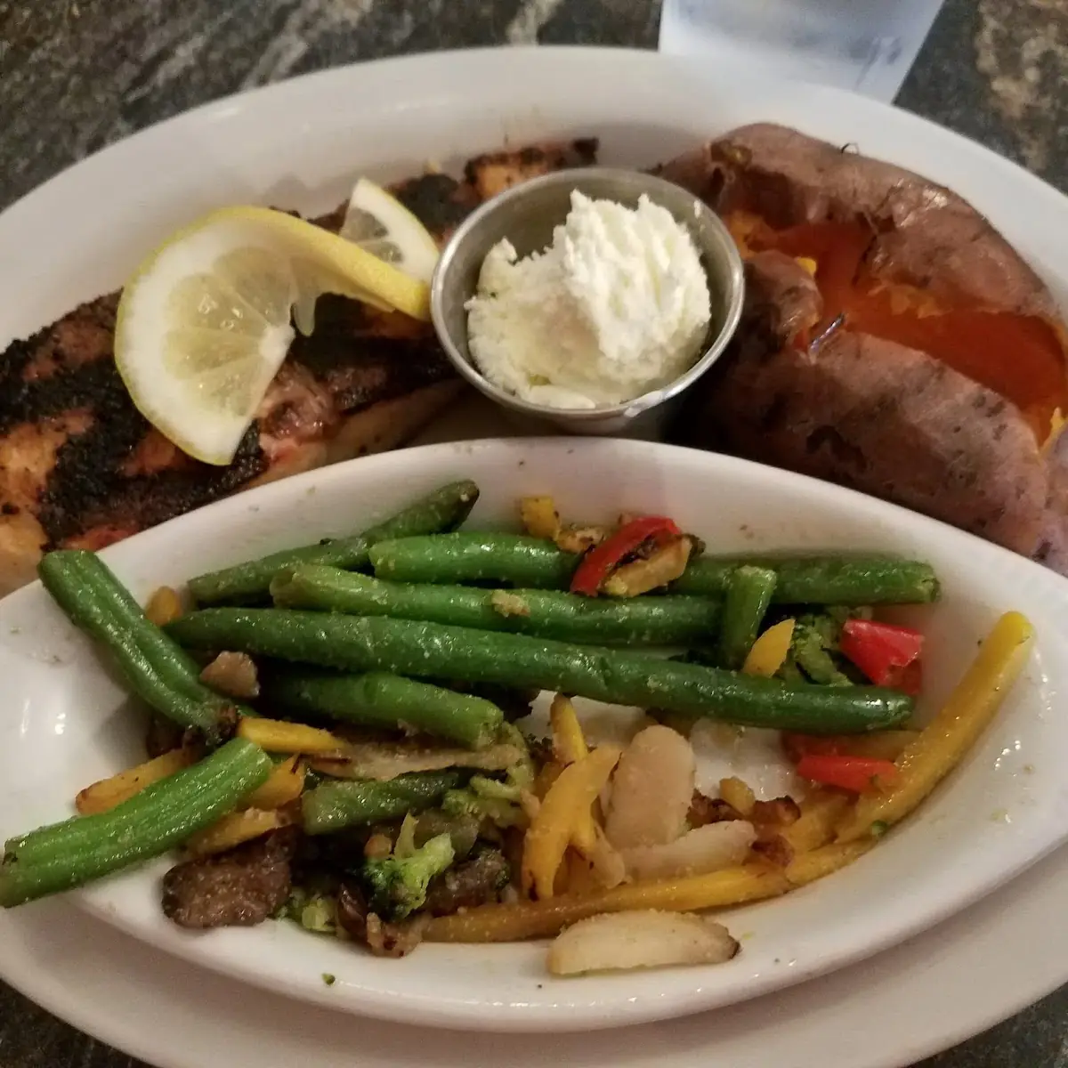 Grilled Salmon and Sweet Potato