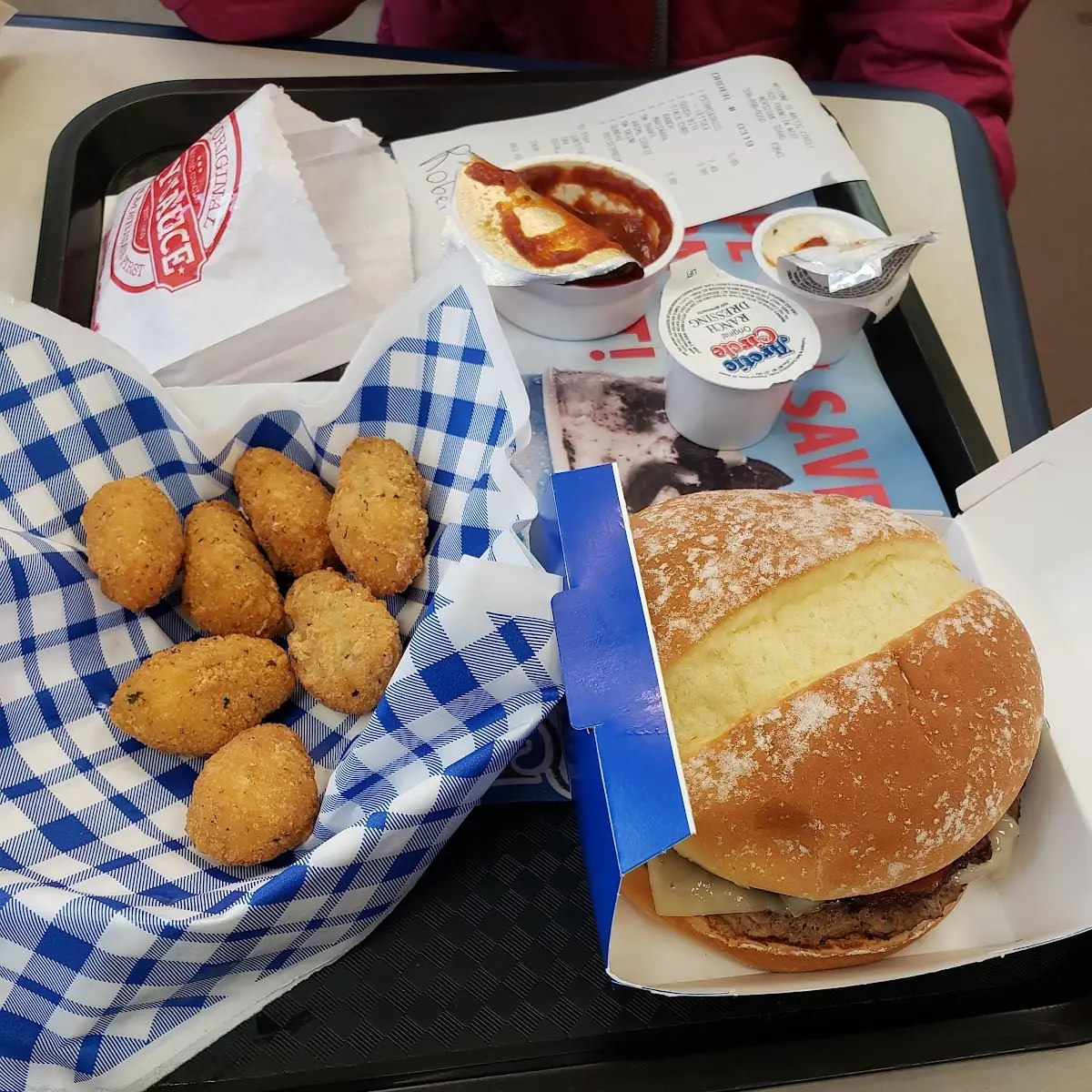 Pastrami Burger with Bacon Cheese Bites