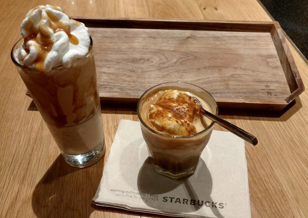 Affogato and Caramel Frappe