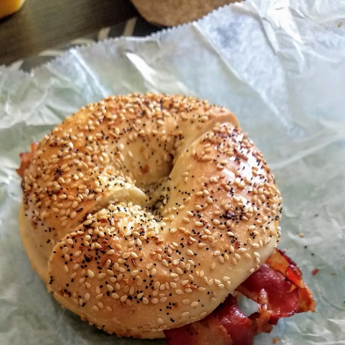 Everything Bagel with Bacon Egg & Cheese