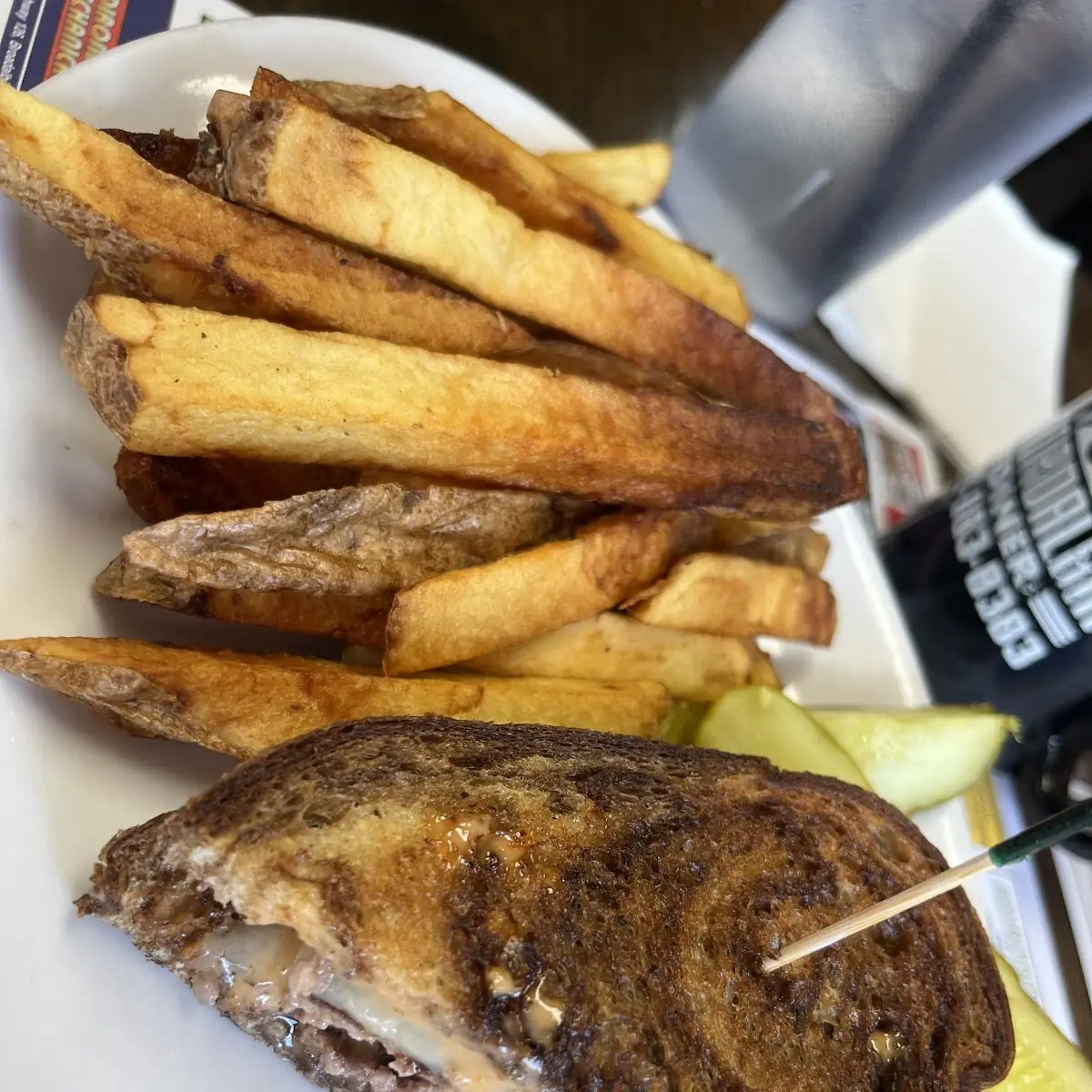 Patty Melt on Marbled Rye Bread