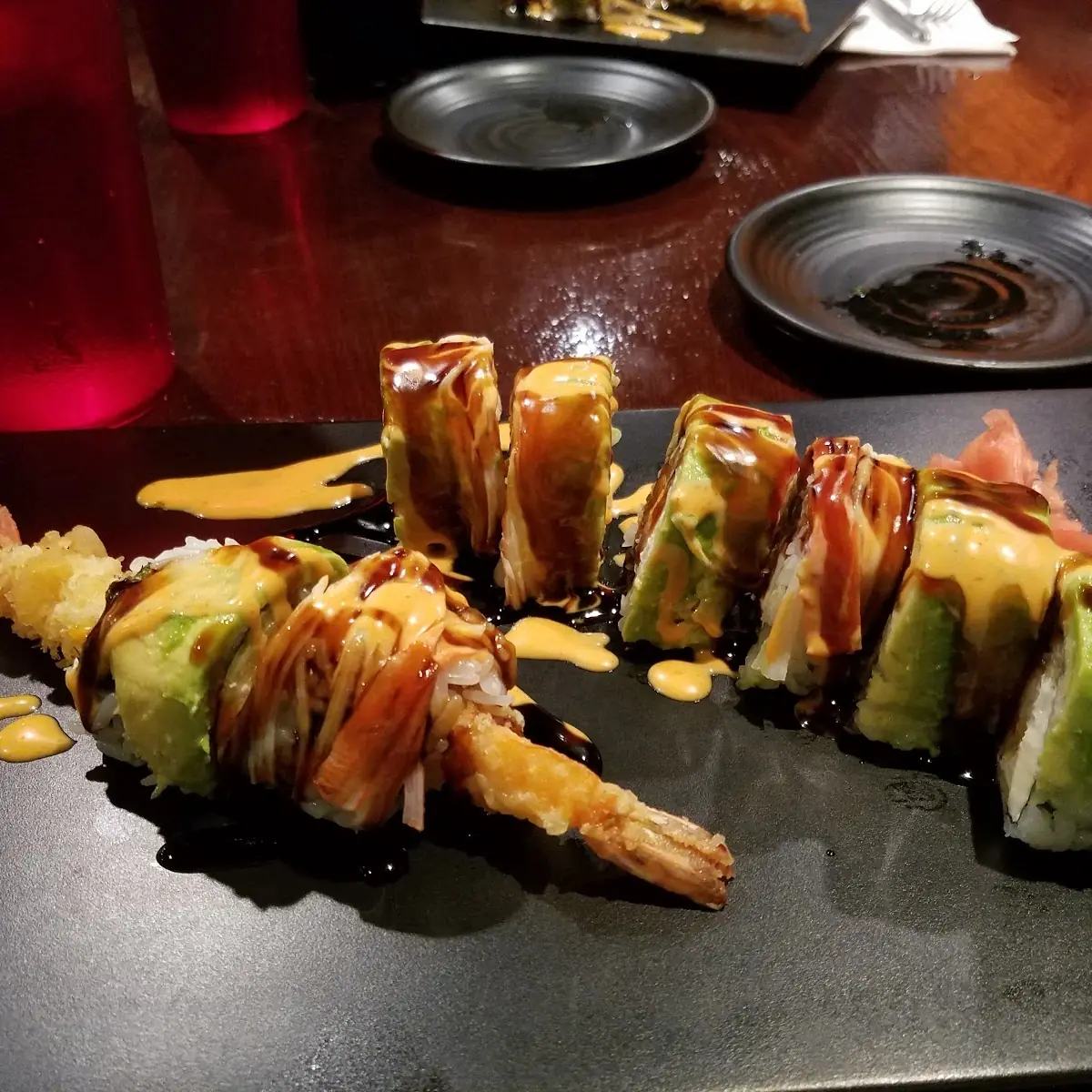 Gravois Roll Dragon Roll Sunrise Roll