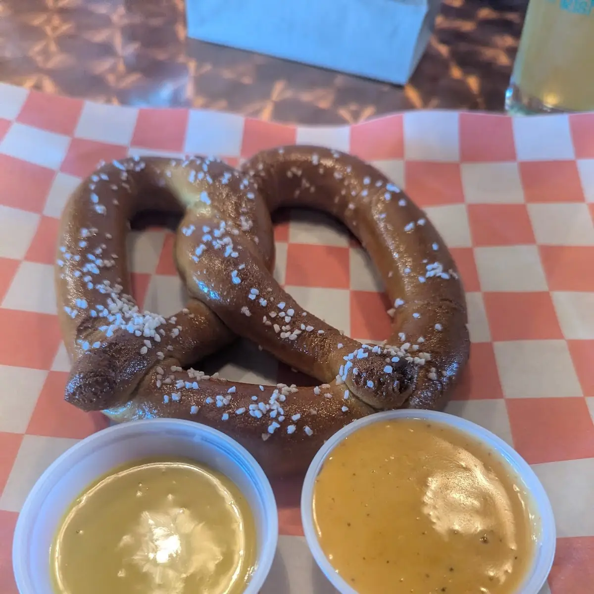 Salted Pretzel with Dipping Sauces