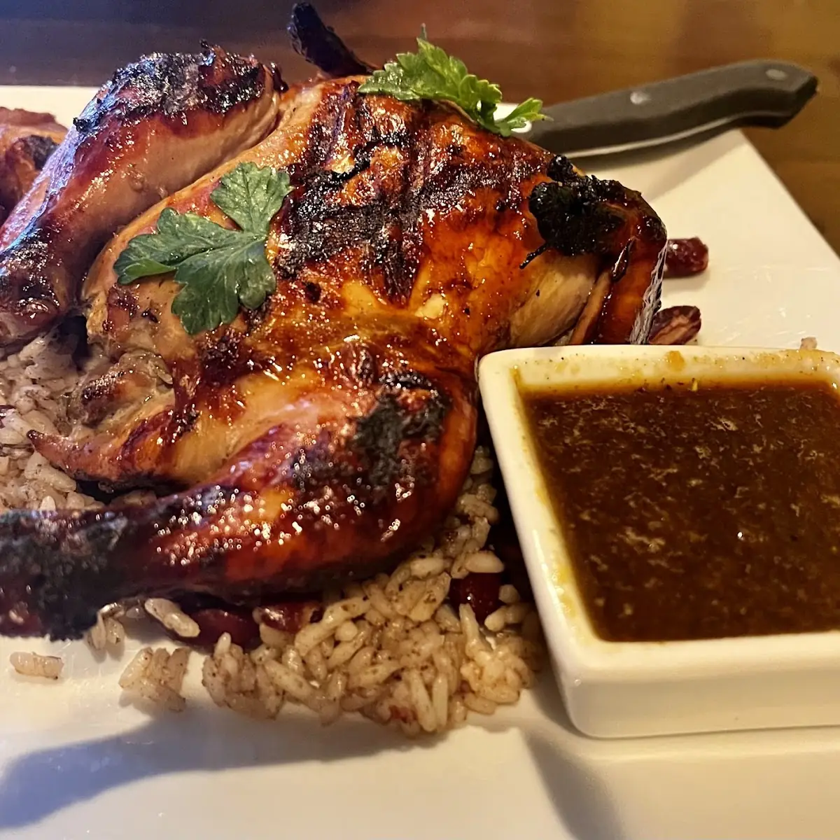 Jerk Chicken with Fried Plantains