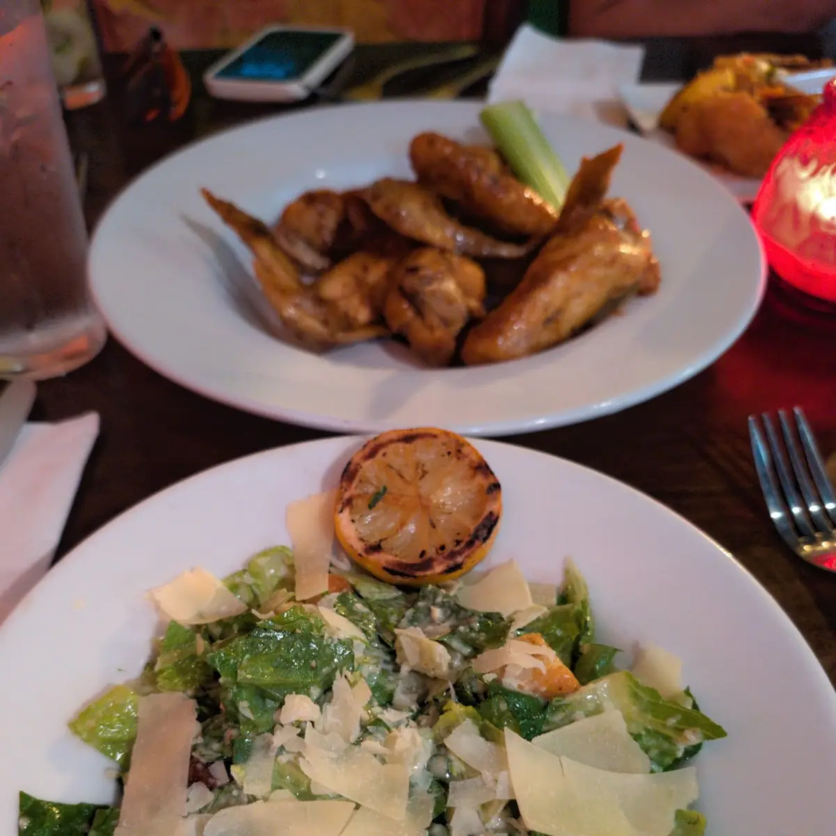 Wings and Ceaser Salad