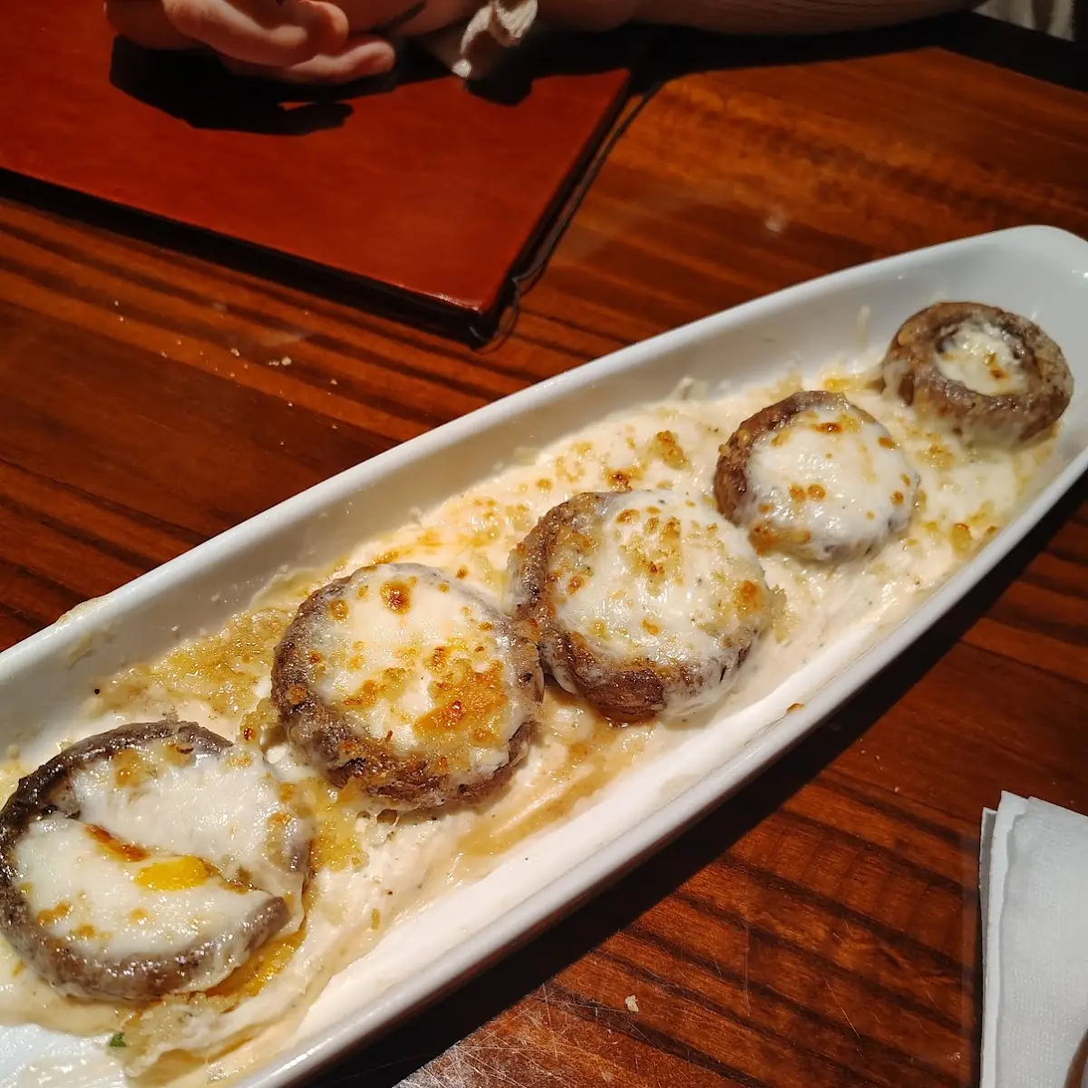 White Cheddar Stuffed Mushrooms