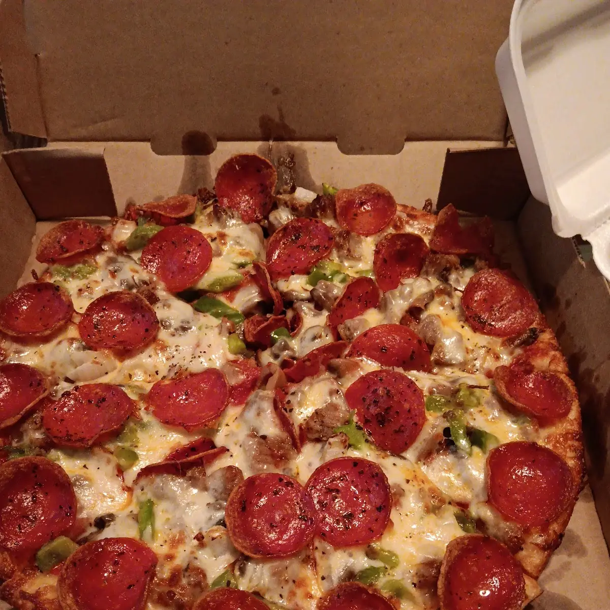 Pepperoni and Cheese Sausage Pizza