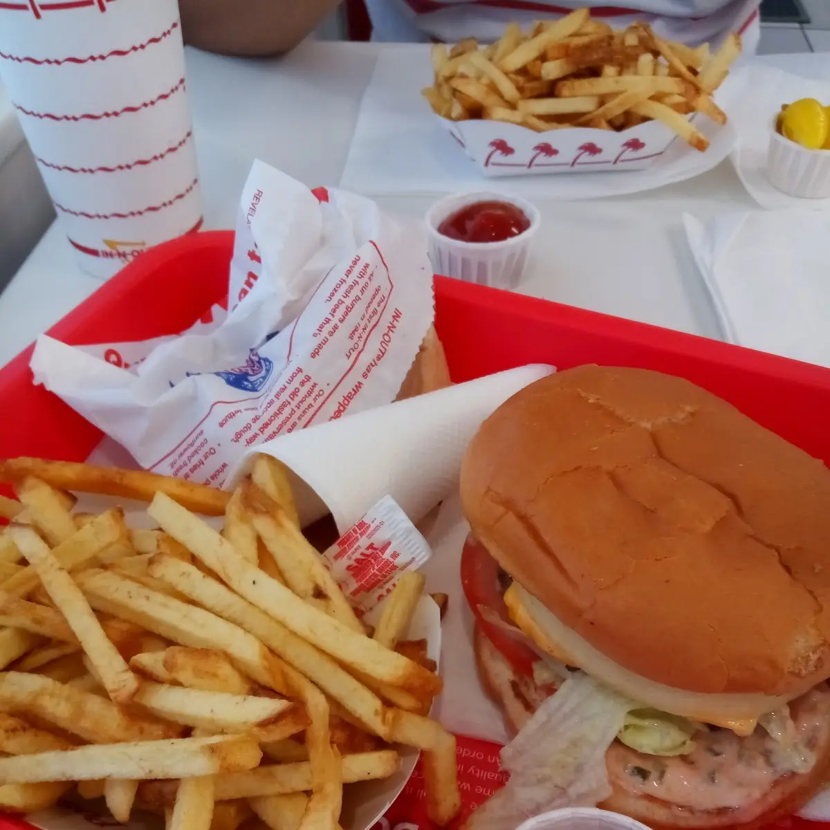 Cheese Burger and Fries