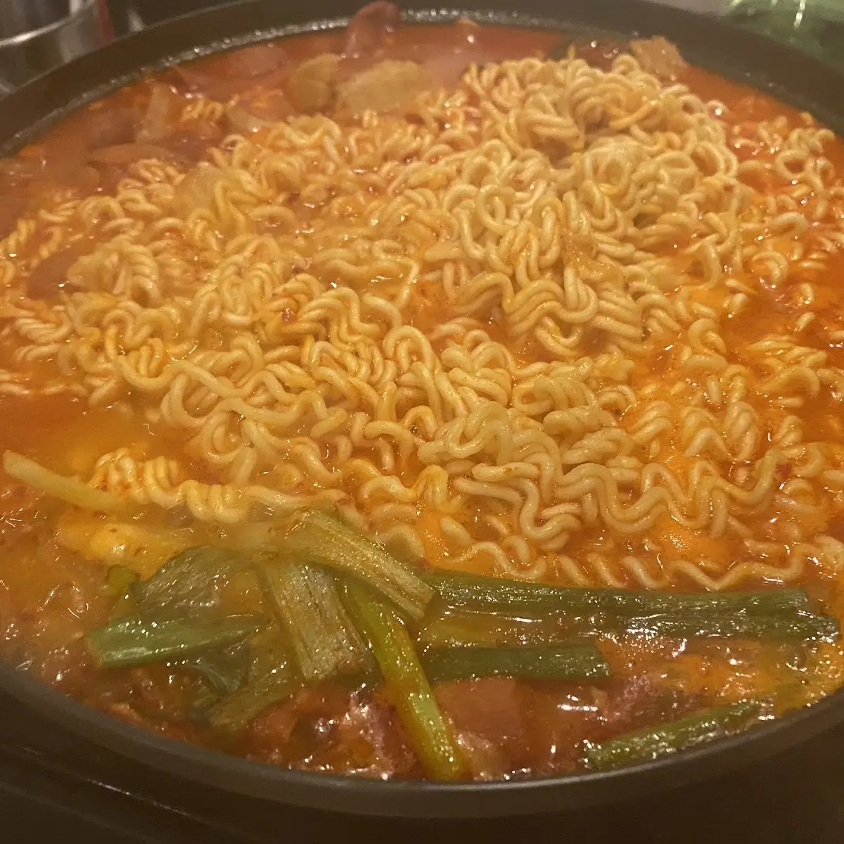 Kimchi Budae Stew with Ramen Noodle