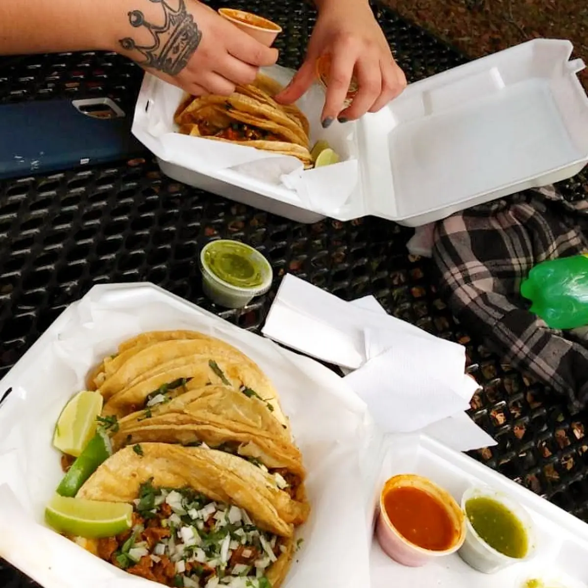 Tacos Tostados Golden Brown Tacos