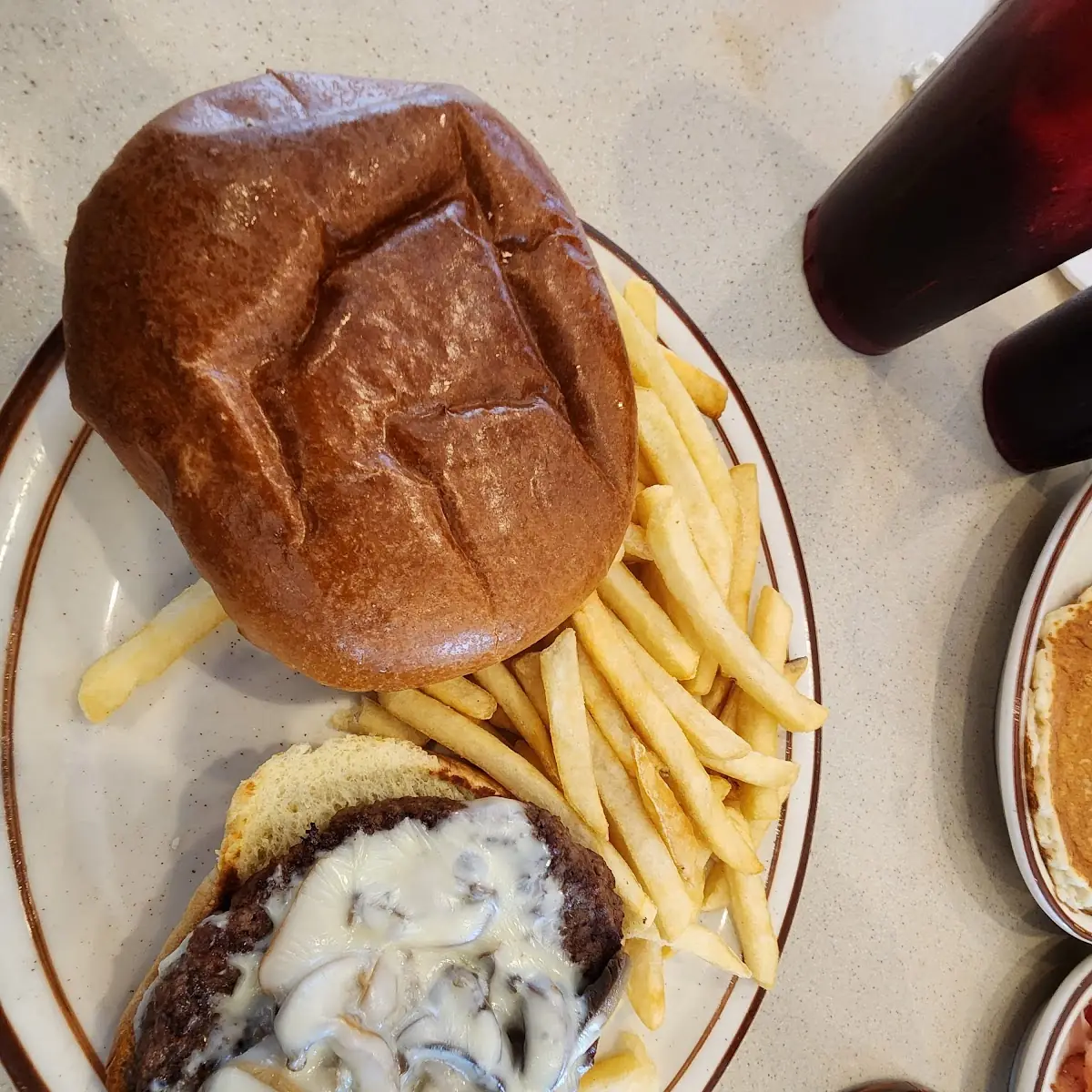 Mushroom Swiss Burger