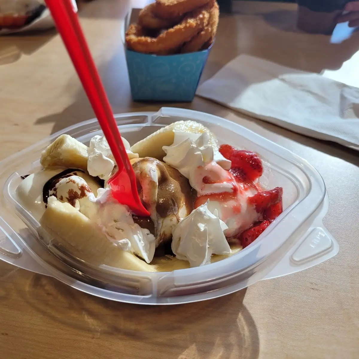 Banana Split with Peanut Butter Instead of Pineapple