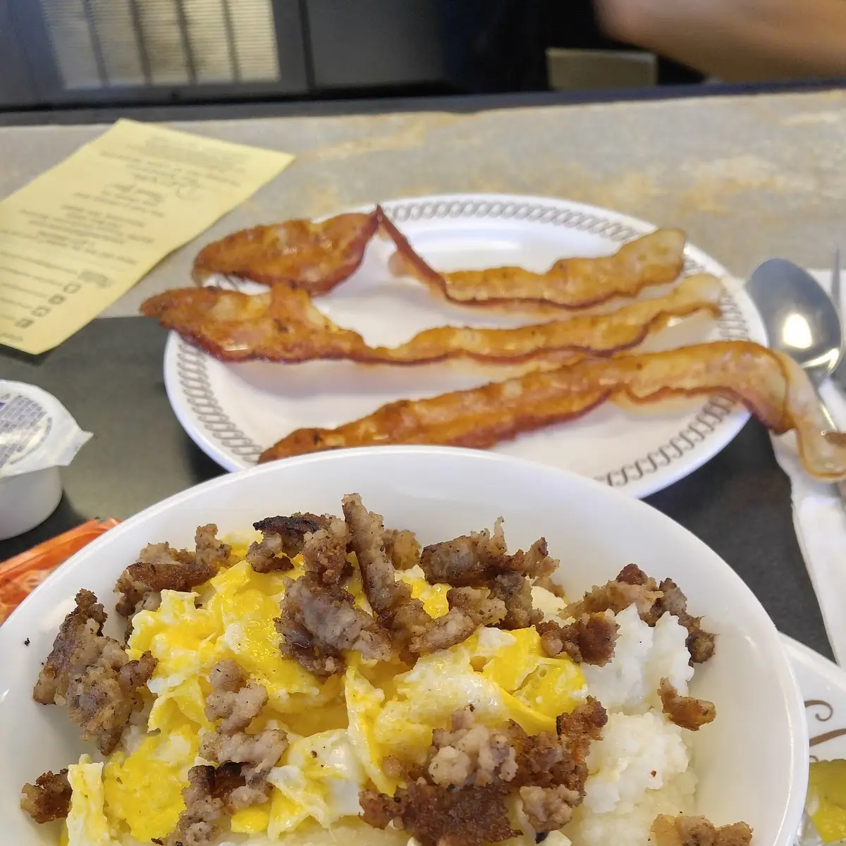 Sausage Egg and Grits