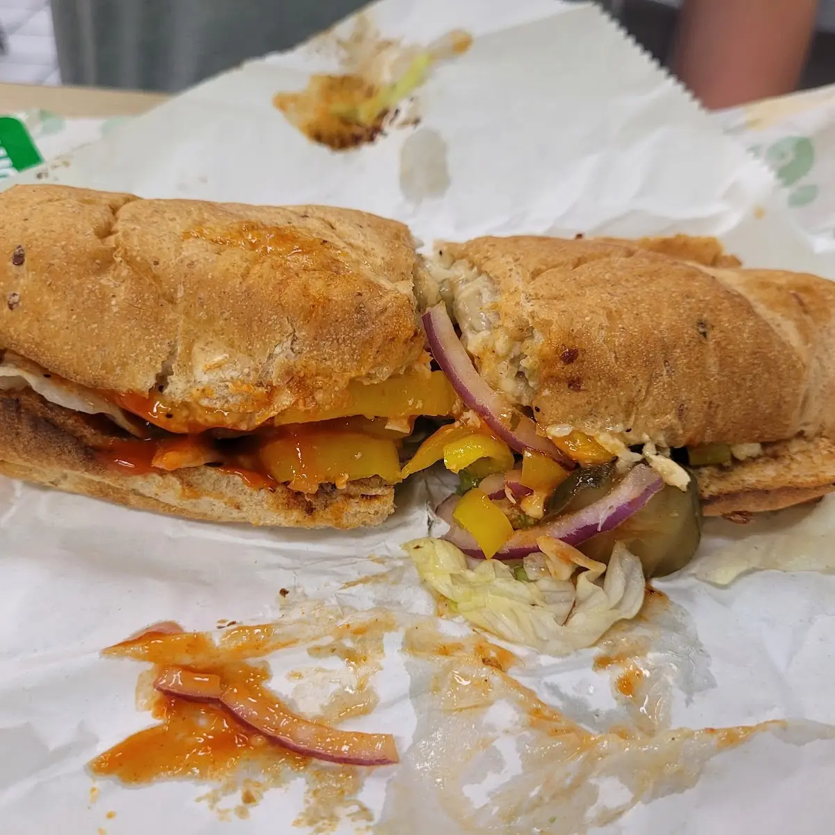 Whole Grain Sub with Teriyaki Chicken and Pepper Jack Cheese