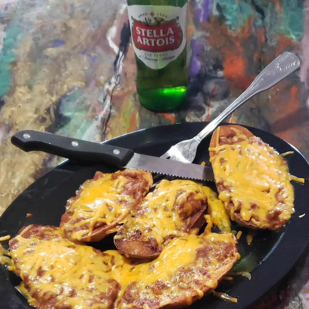 Chili and Cheese Potato Skins