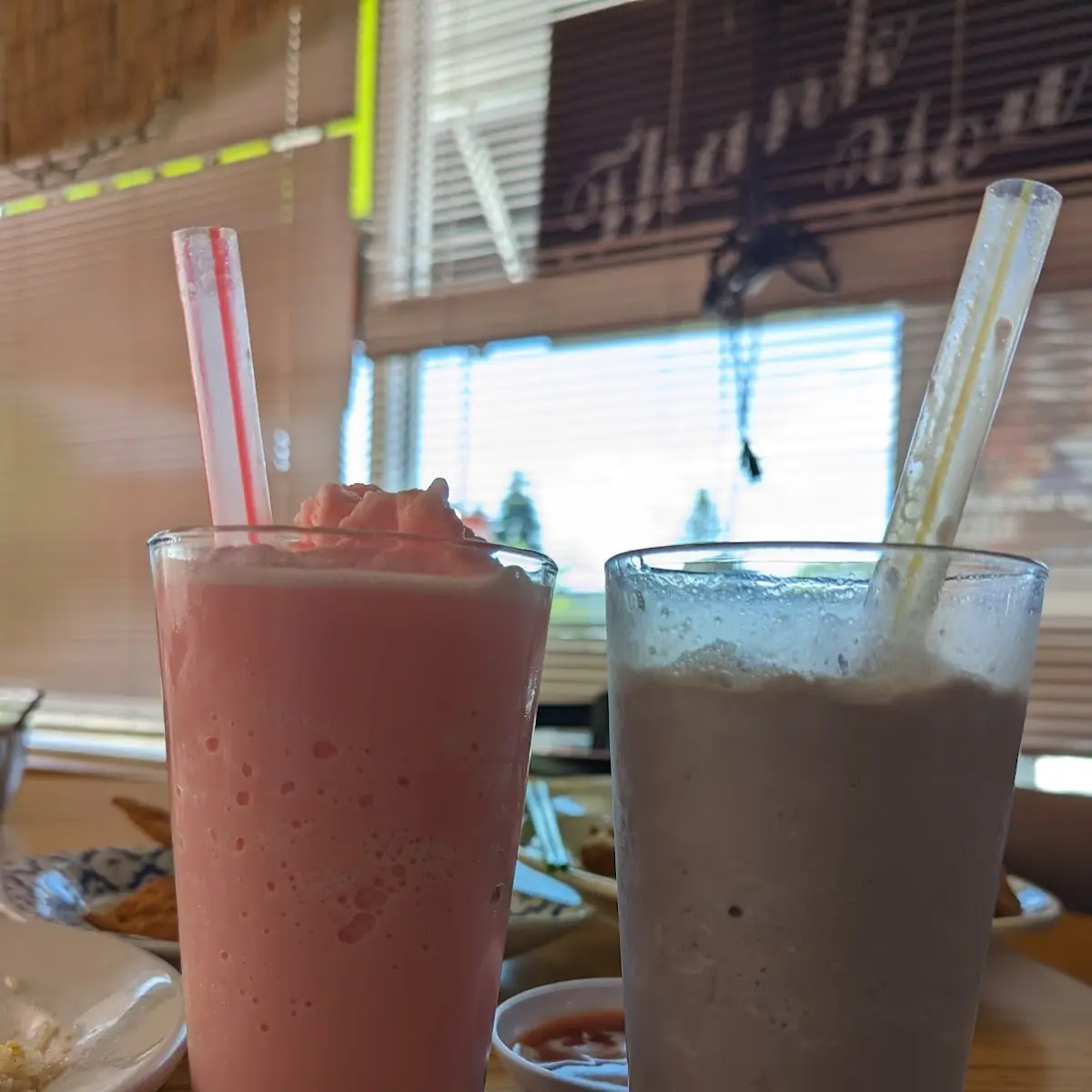 Strawberry Bubble Tea and Taro Bubble Tea