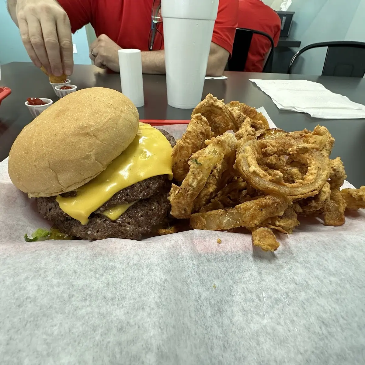 DBS Classic Double with Onion Rings