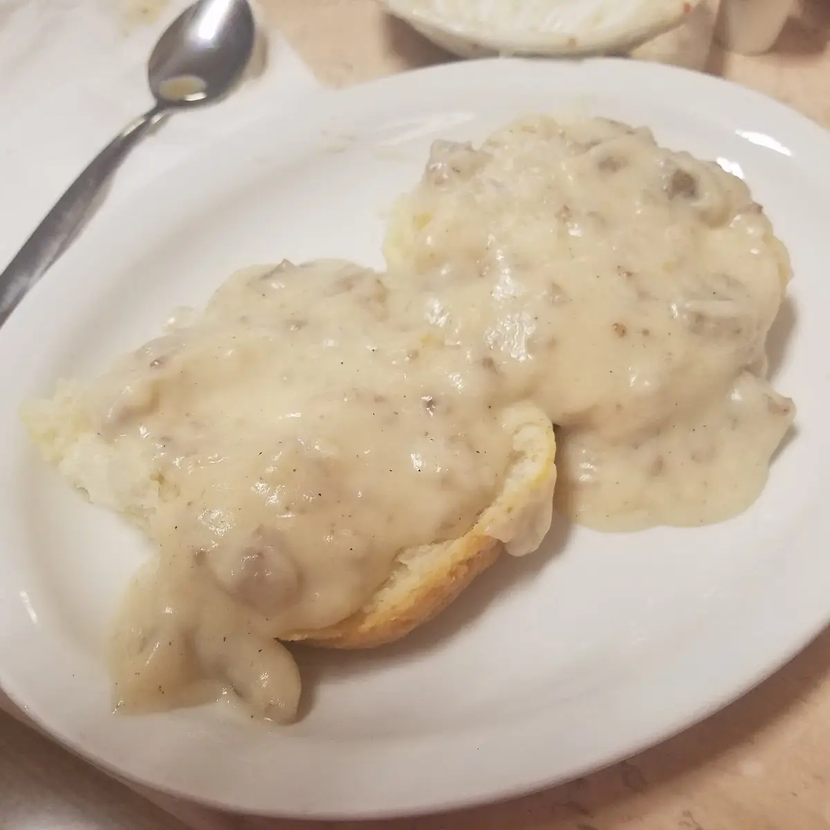 Sausage Gravy and Biscuit