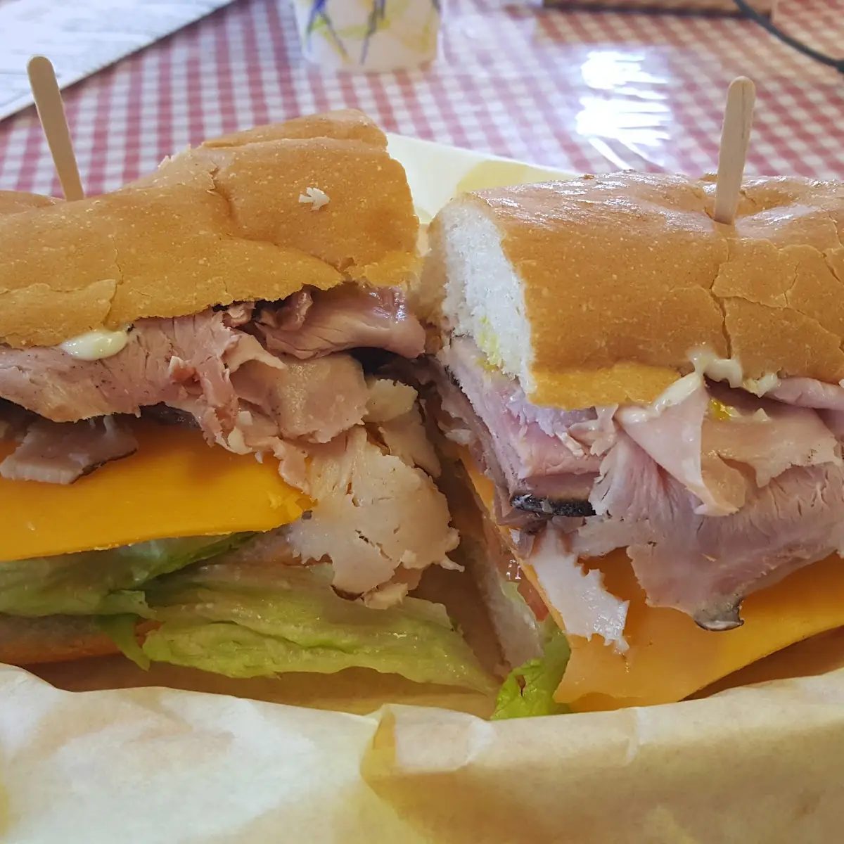 Ham Turkey and Roast Beef Sandwich
