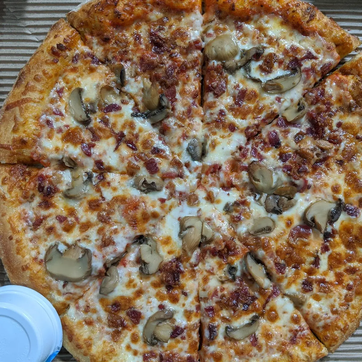 Bacon and Mushroom Pizza