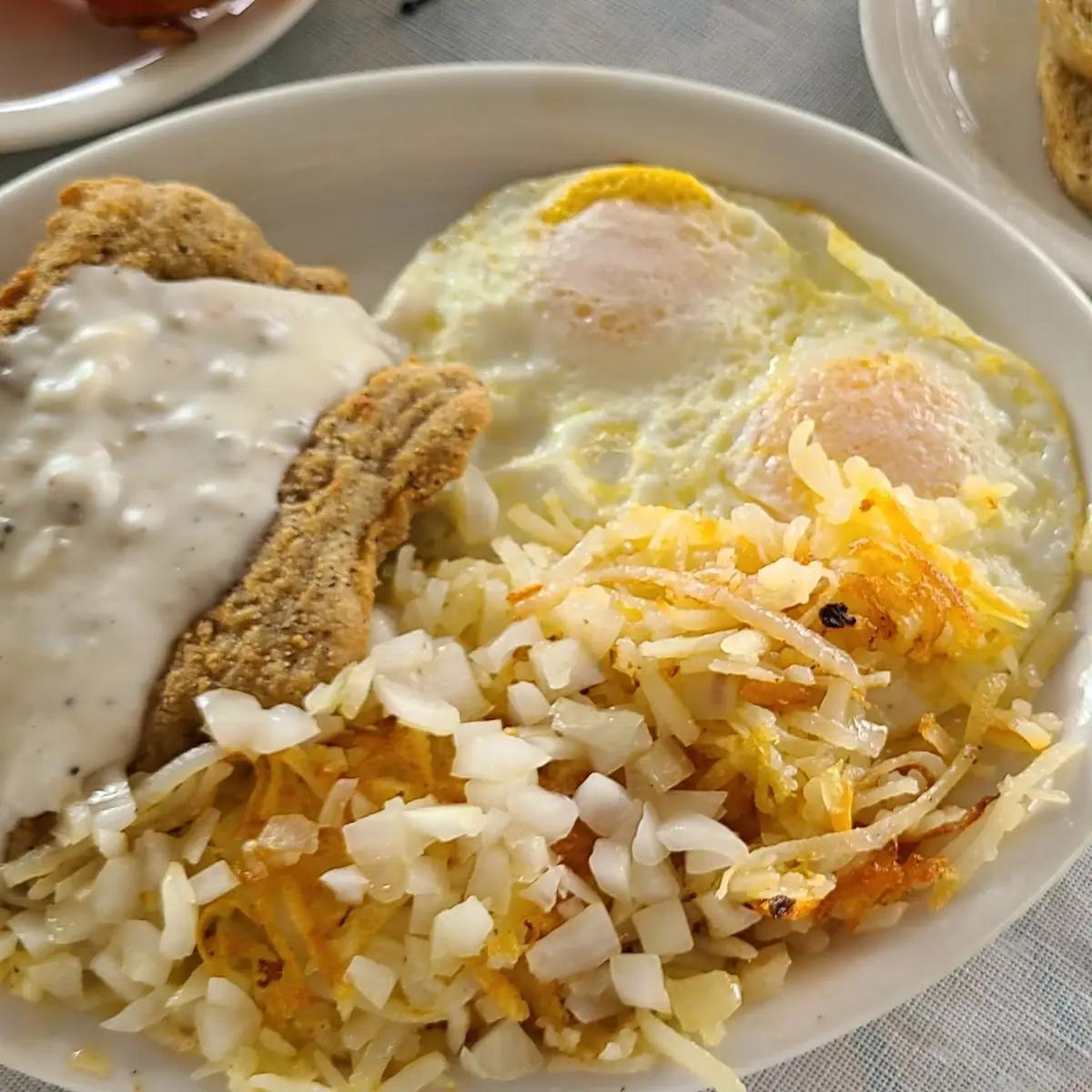Country Fried Steak and Eggs