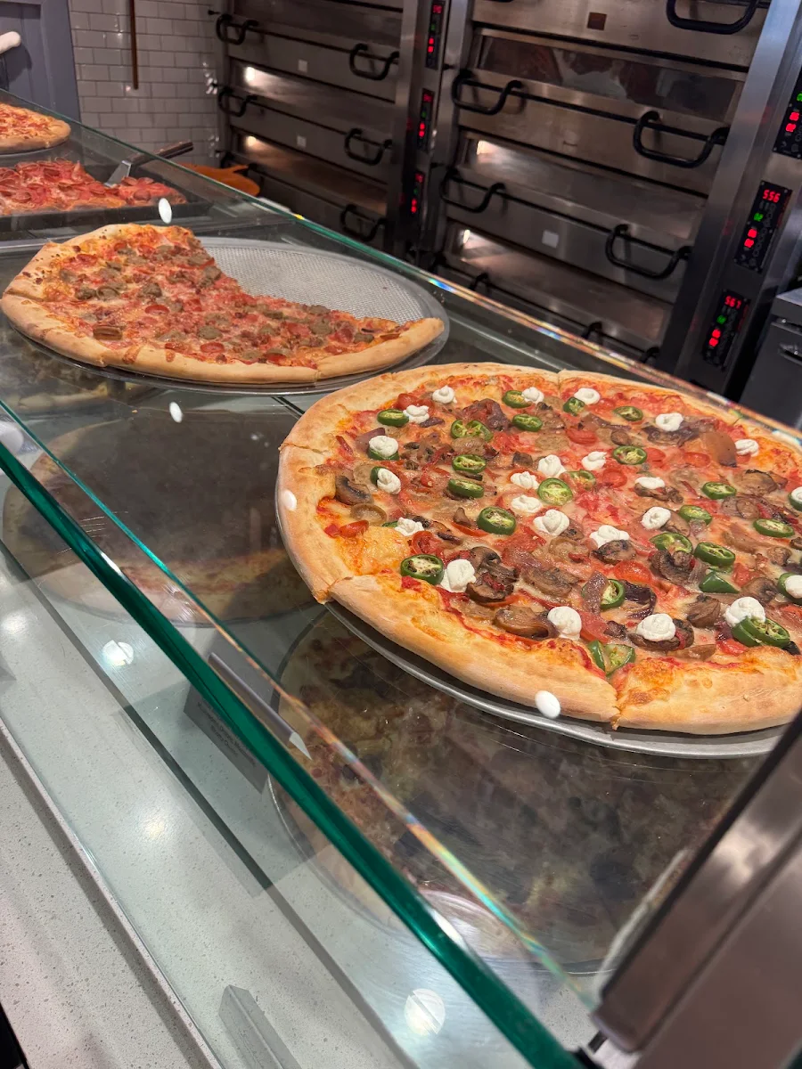 Whole Cheese Pizza in Display