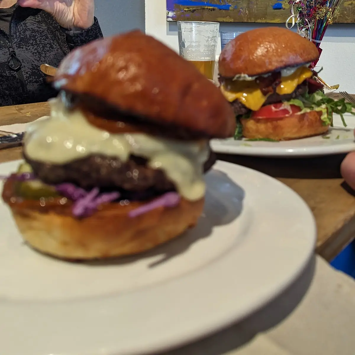 BBQ Pastrami Burger and Bacon Cheeseburger