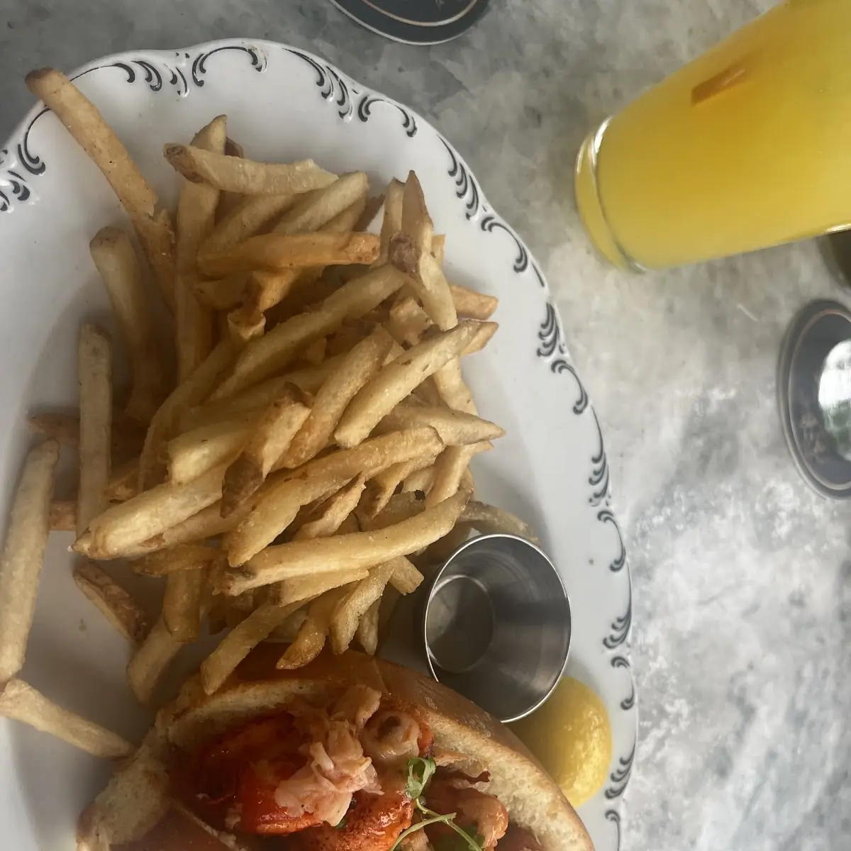 Lobster Roll and Fries