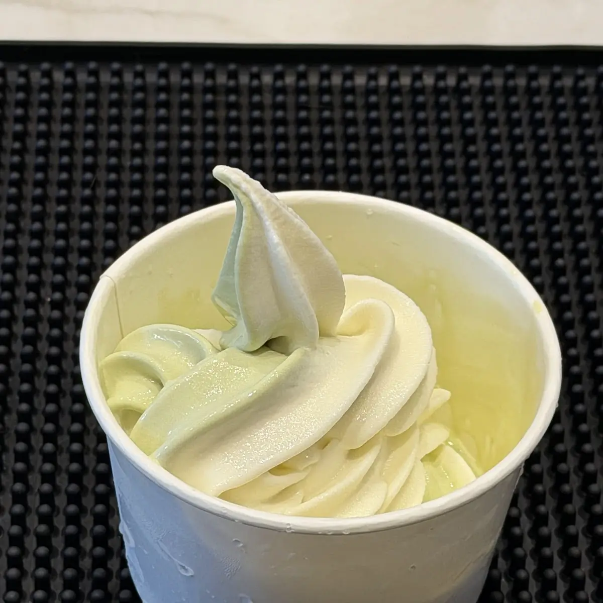 Iced Matcha Latte Float with Soft-Serve Ice Cream