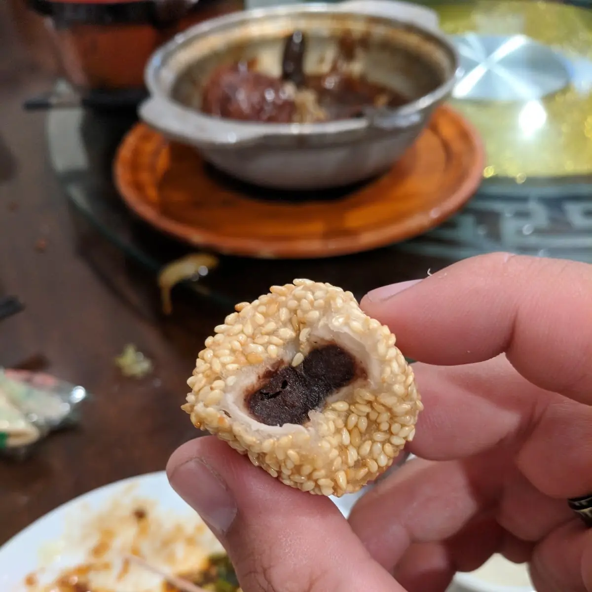 Sesame Balls Filled with Red Bean Paste