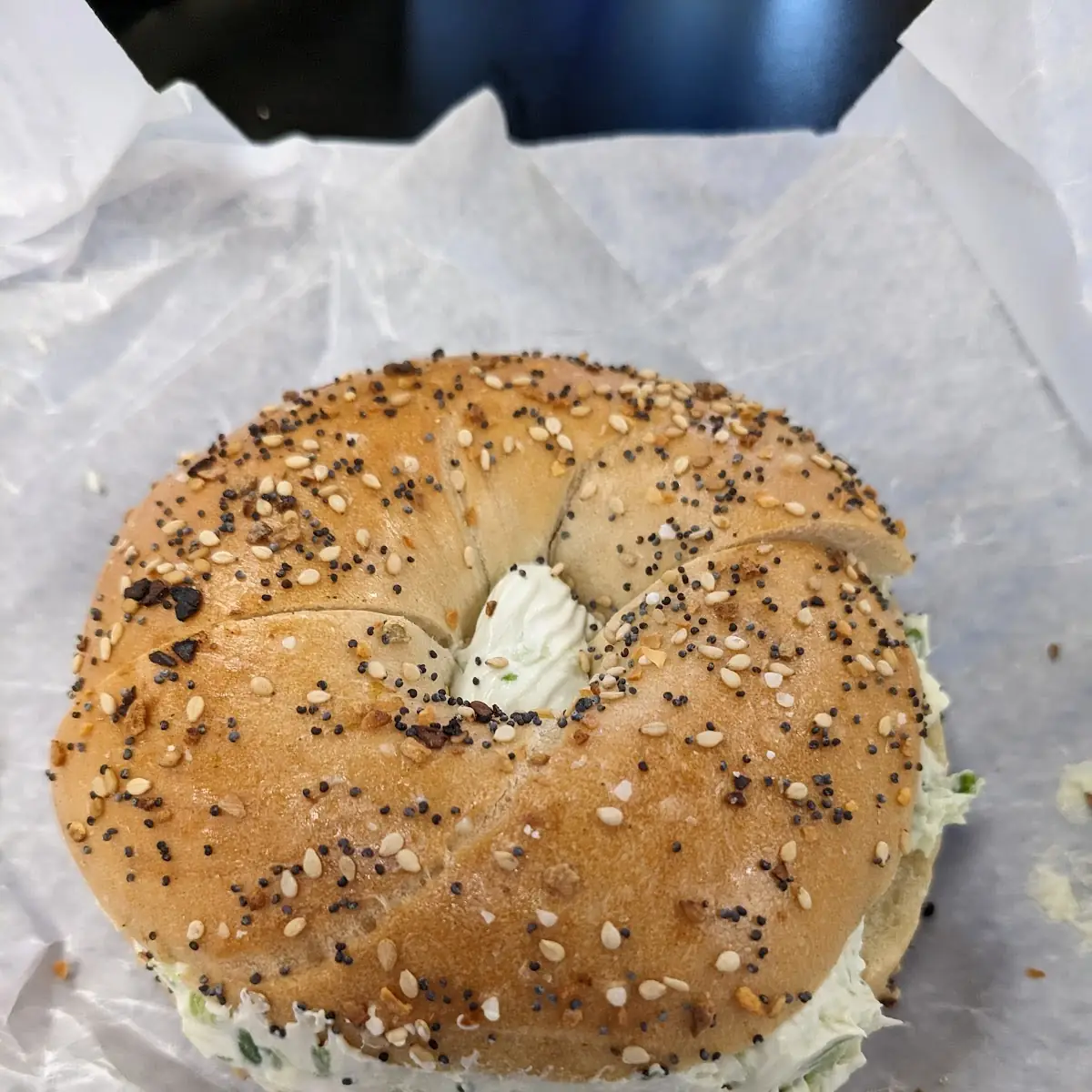 Everything Bagel with Tofu Scallion Cream Cheese