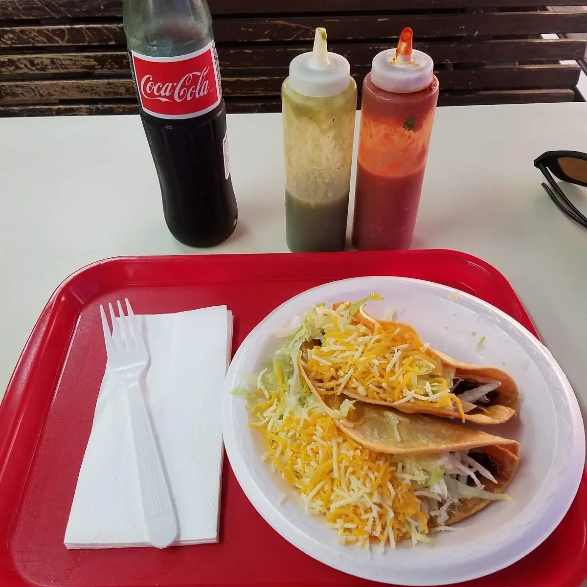 Beef Taco and Bean Tostada