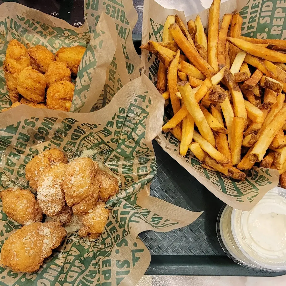 Parmesan Wings and Fries