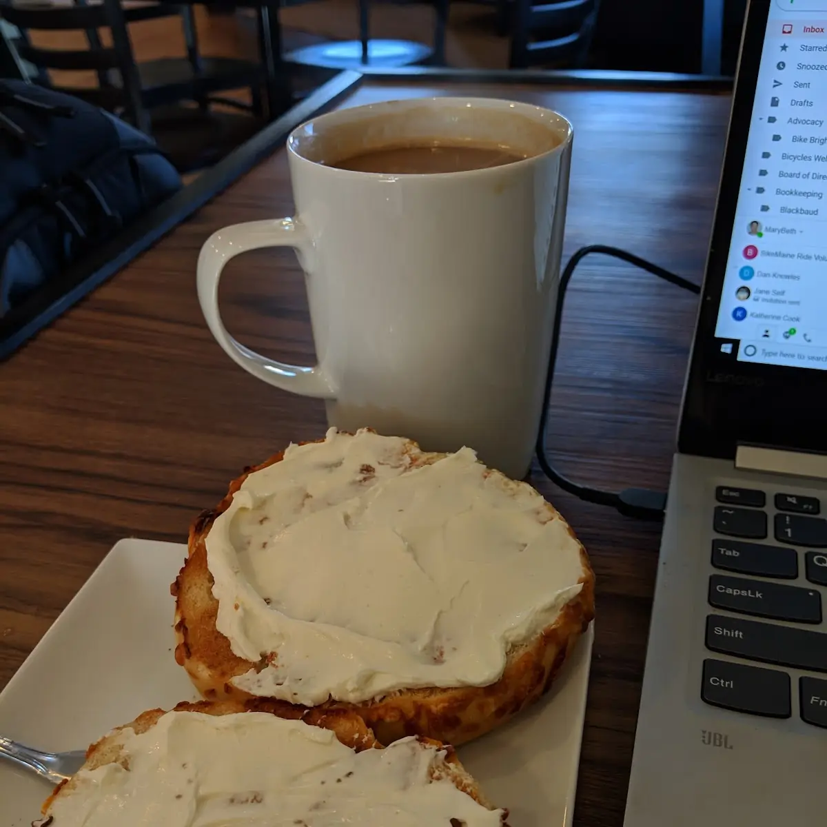 Asiago Bagel with Cream Cheese