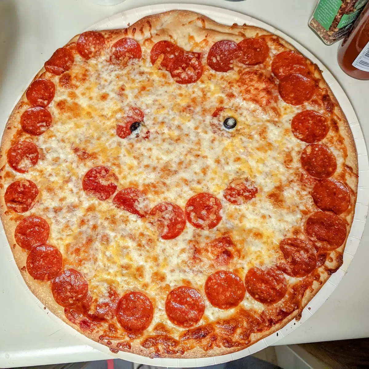 Halloween Pepperoni Pumpkin Shaped Pizza