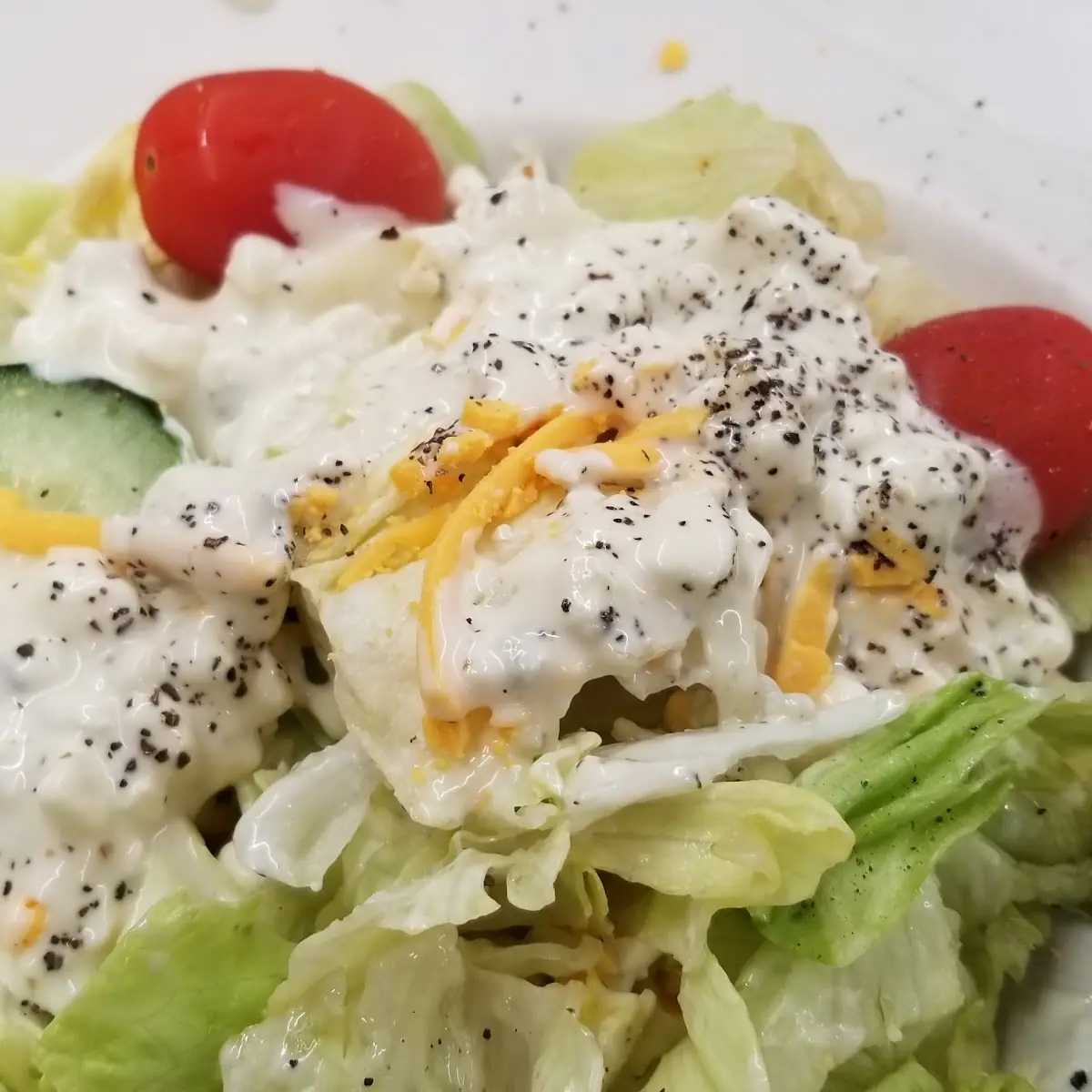 Salad Bar with Blue Cheese Dressing