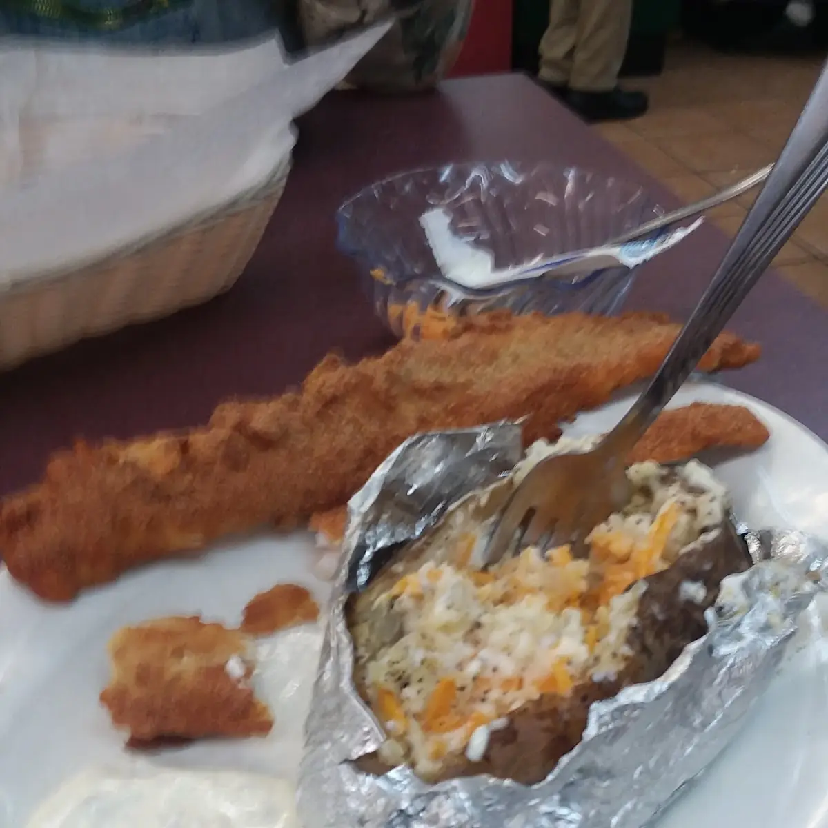 White Fish and Baked Potato