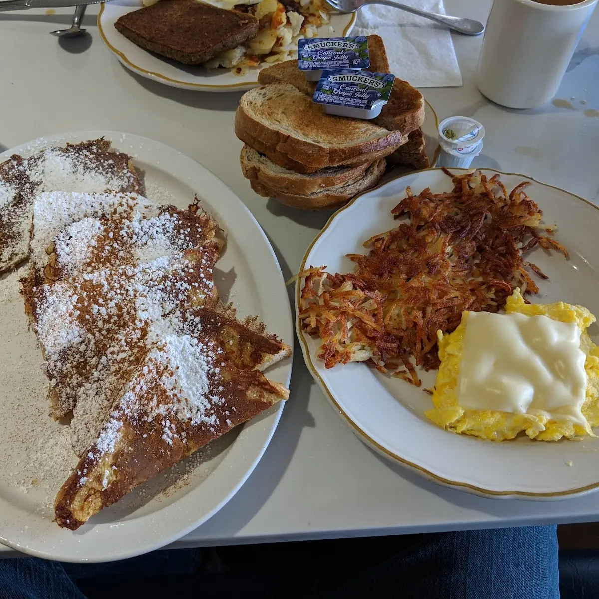 Scrambled Eggs and French Toast