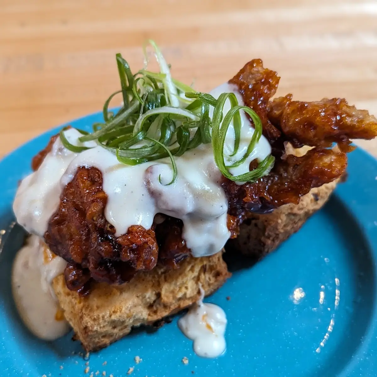 Korean Fried Chicken Biscuit and Gravy