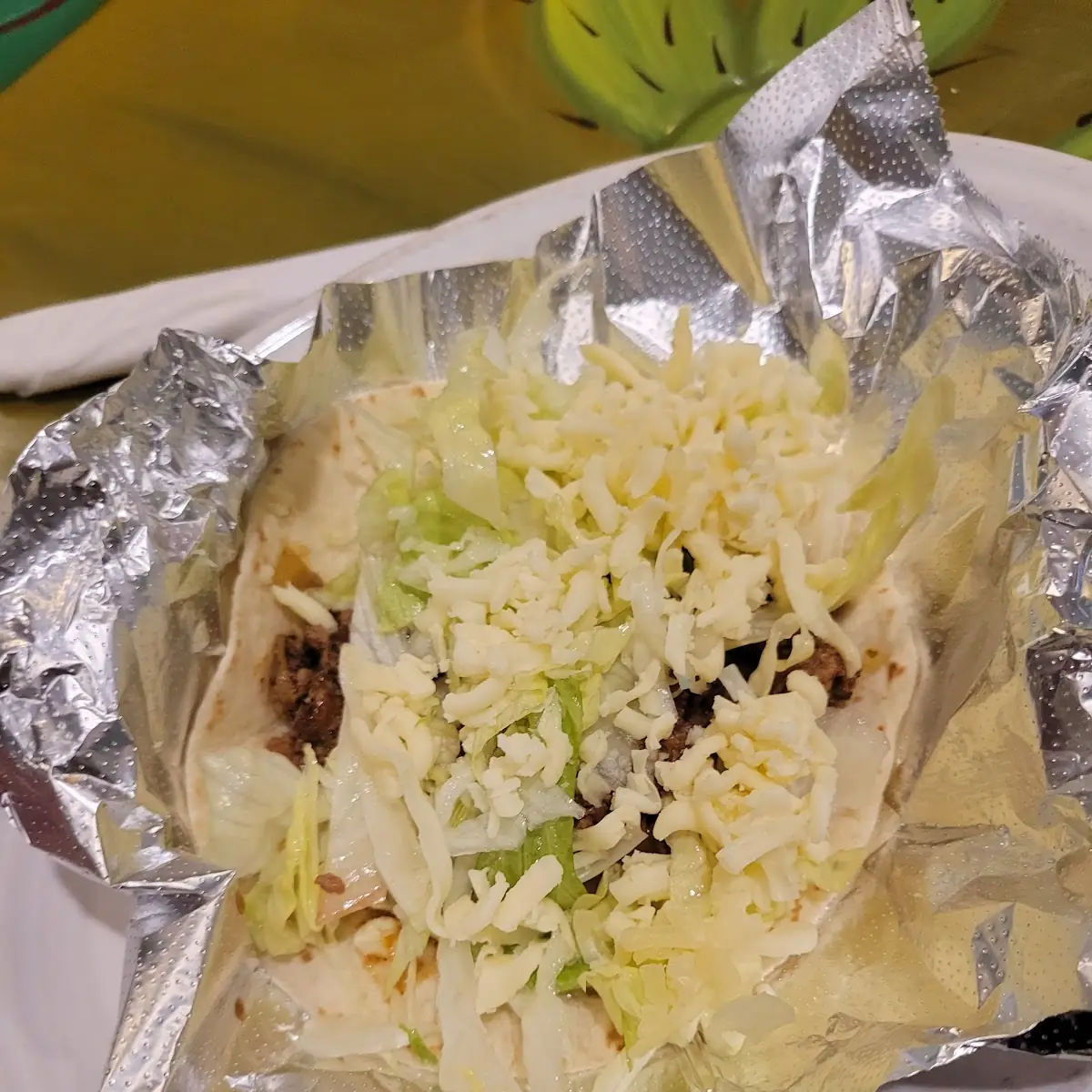 Bean Soft Taco with Black Beans