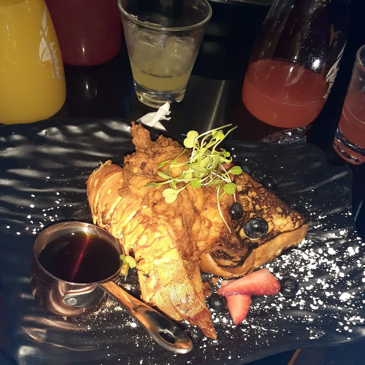 Fried Lobster Tail and French Toast