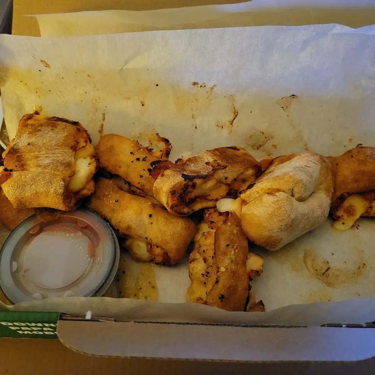 Chicken Parmesan Papa Bites with Pizza Dipping Sauce Cup