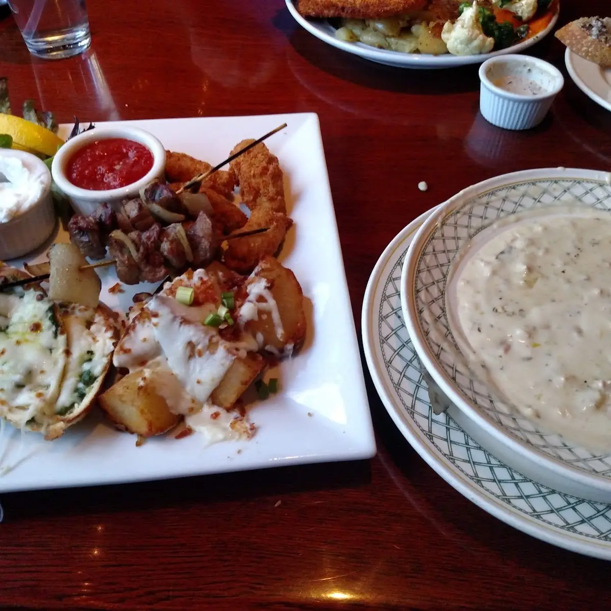 Clam Chowder & Combo Appetizer Platter