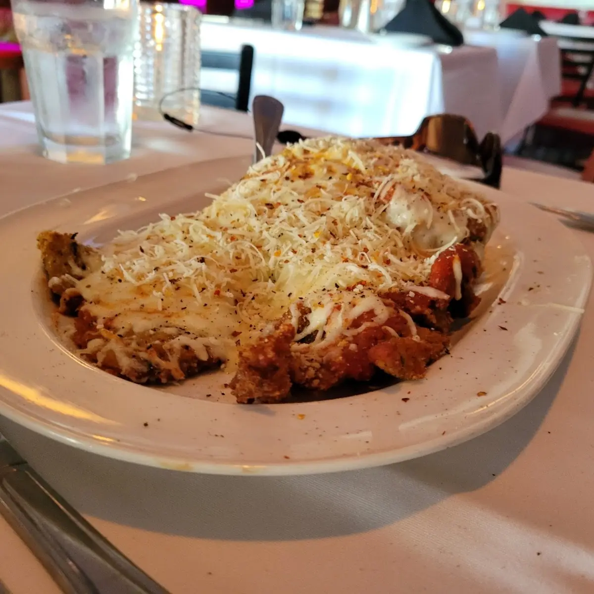 Veal Parmigiana with Linguine