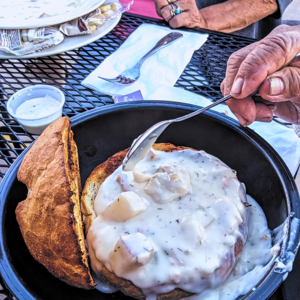 Clam Chowder in Bread Bowl